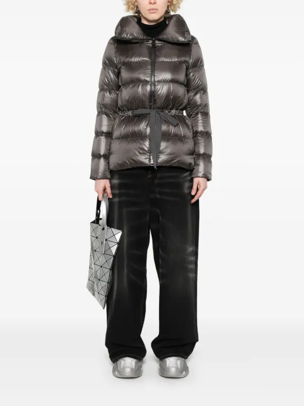 Drawstring waist puffer jacket online