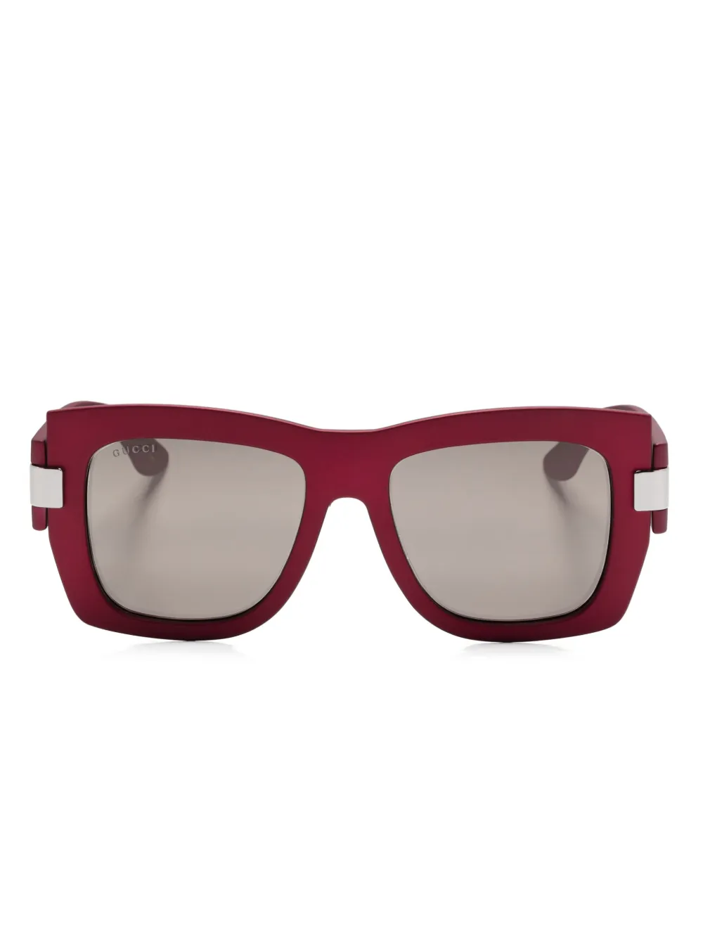 Gucci Eyewear Zonnebril met oversized montuur Rood