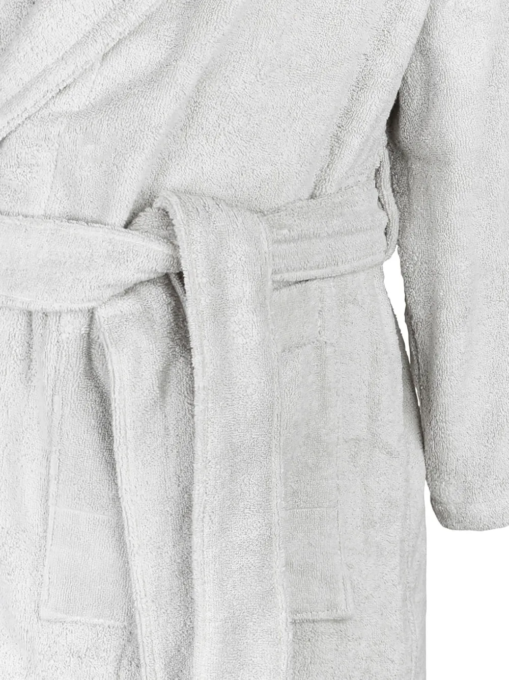 Armani Collezioni Cotton Bath Robe In Grey