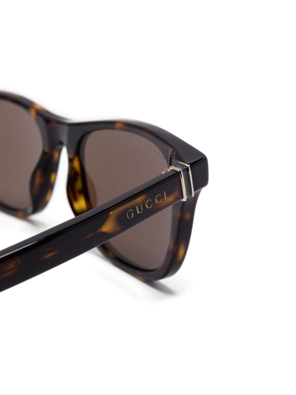 Shop Gucci Square-frame Sunglasses In 褐色