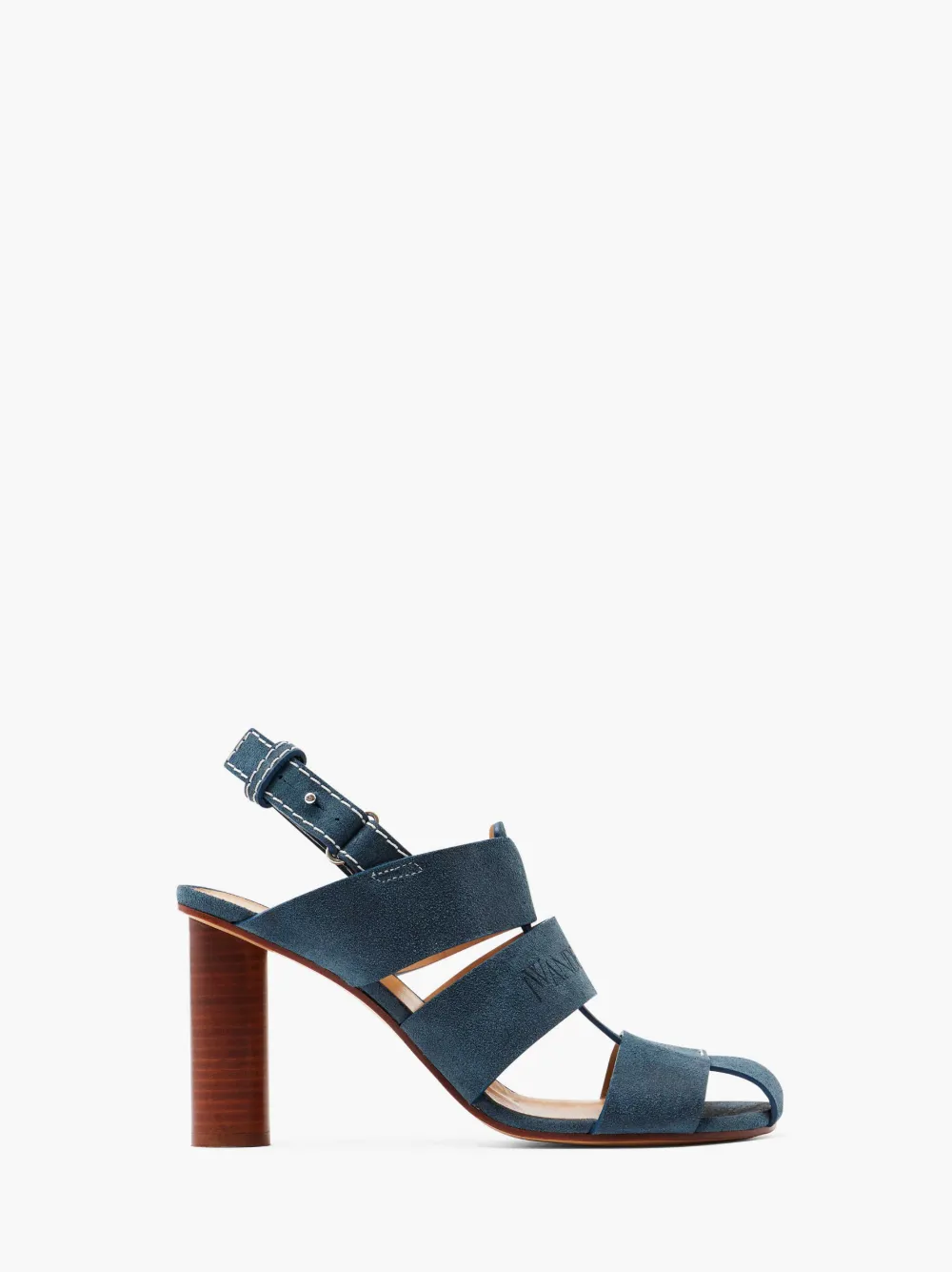 Jw Anderson Suede Heeled Sandals In Blue