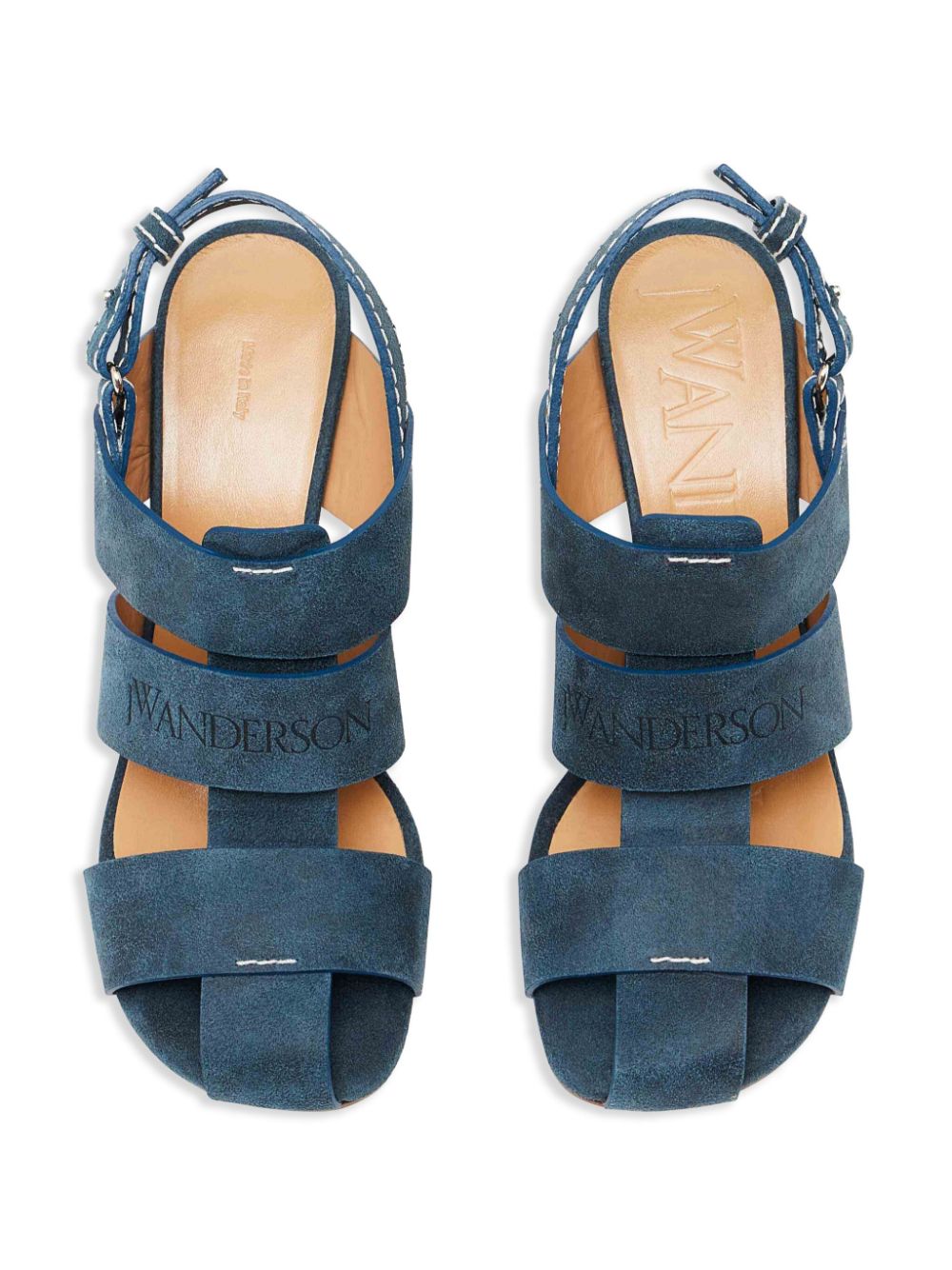 JW Anderson Suède sandalen met hak Blauw