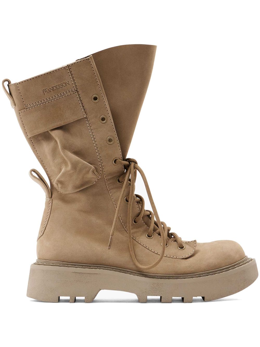 JW Anderson combat leather boots Brown