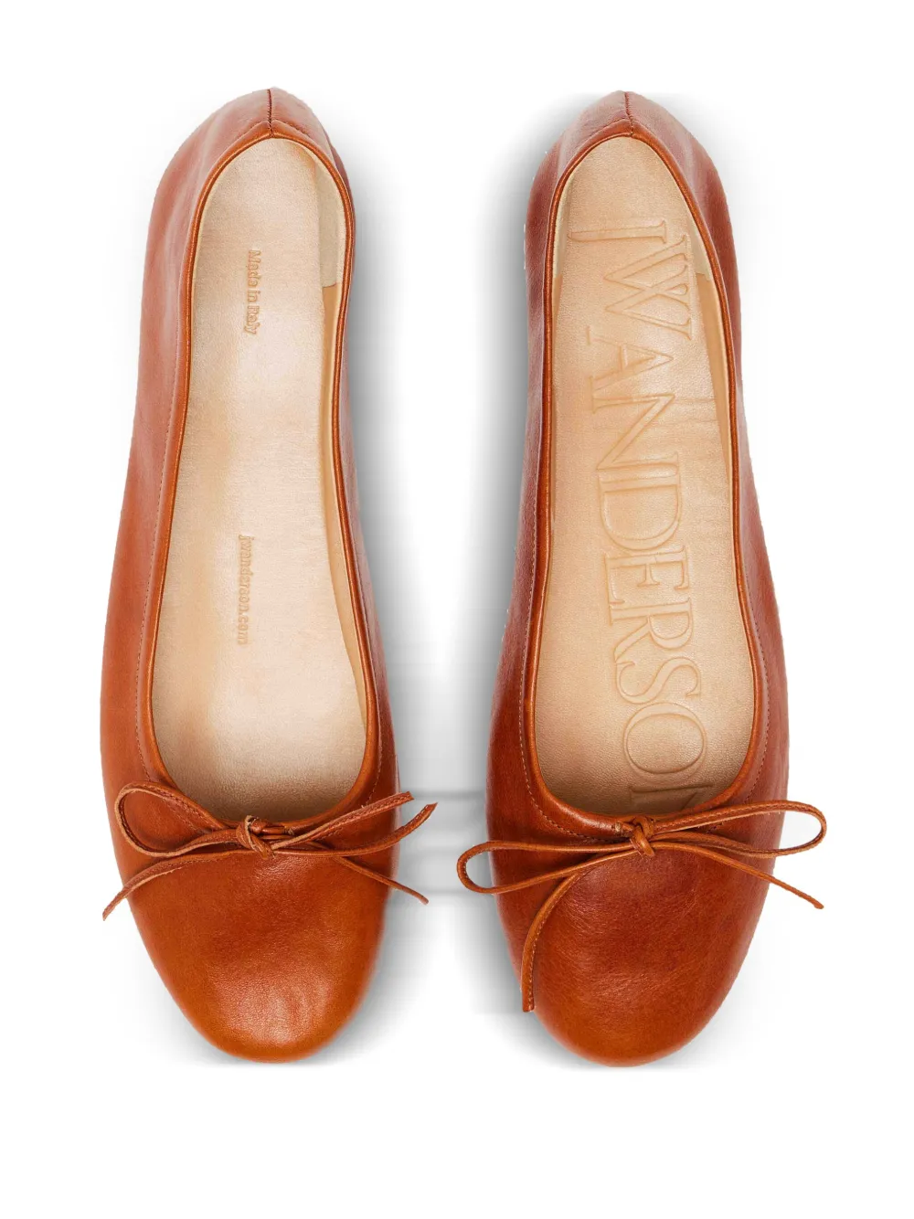 JW Anderson Leren ballerina's met ronde neus Bruin