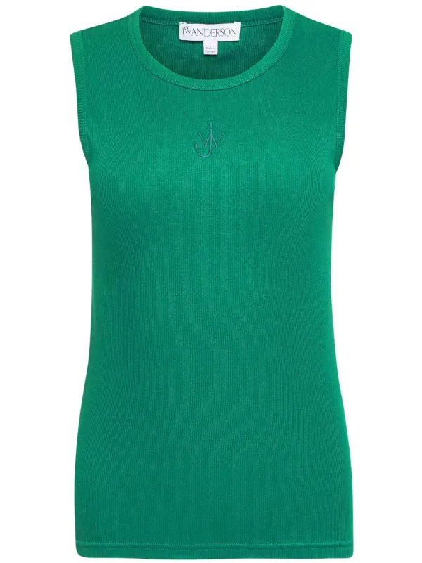 JW Anderson ロゴ タンクトップ | グリーン | FARFETCH JP