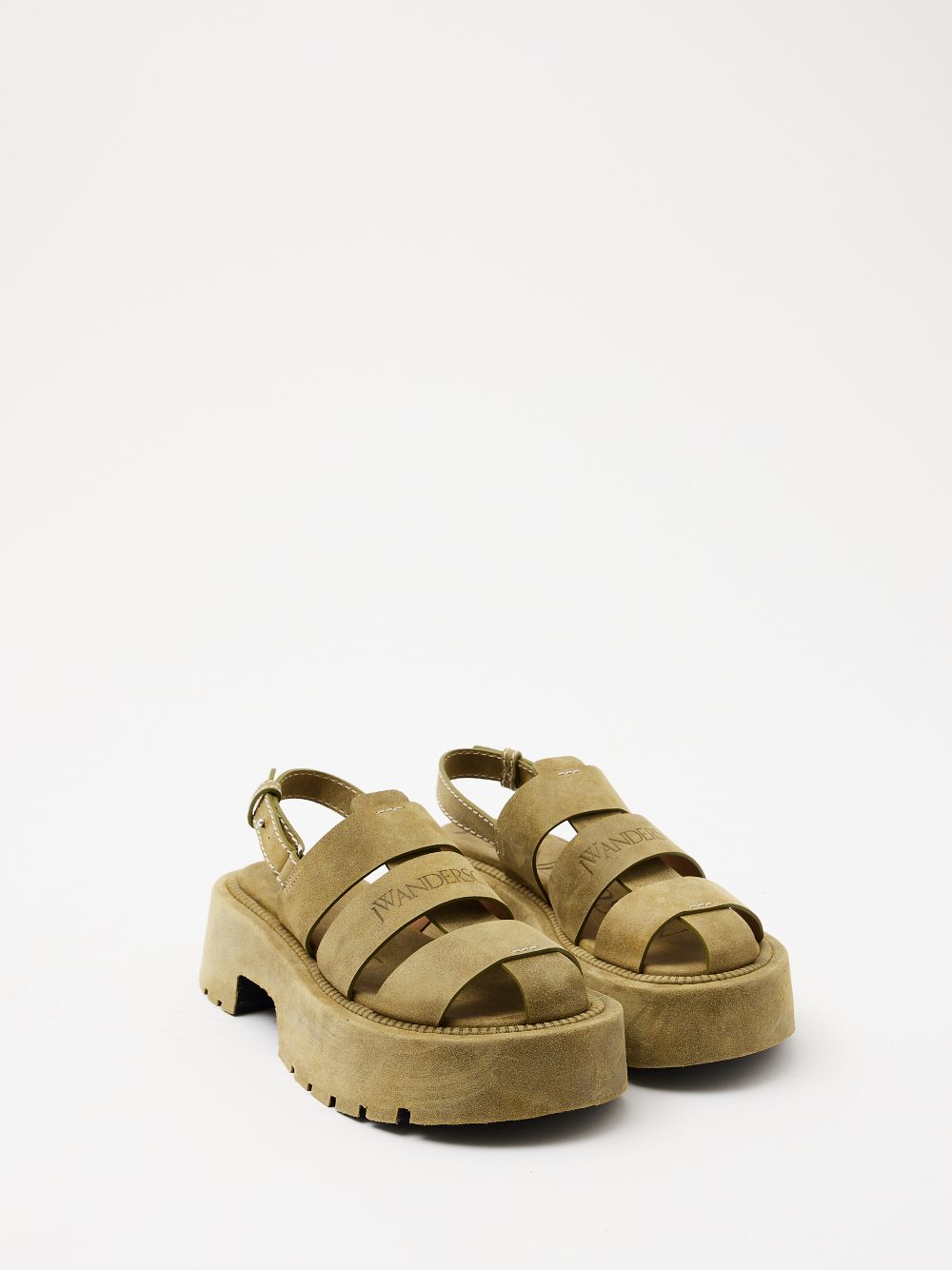 JW ANDERSON JW ANDERSON SUEDE PLATFORM FISHERMAN SANDALS 