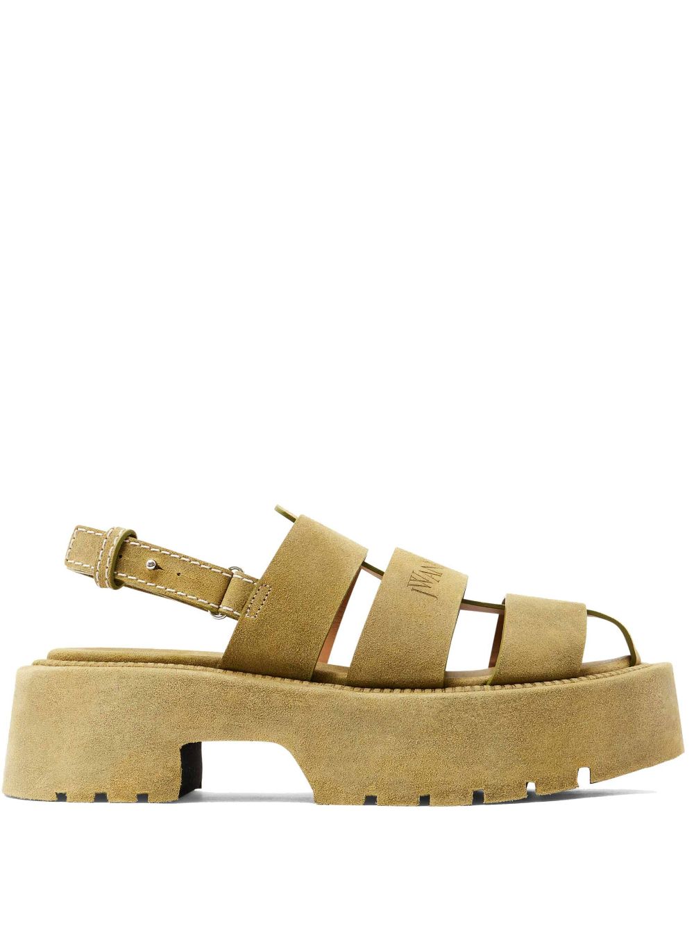 JW Anderson suede platform sandals Green