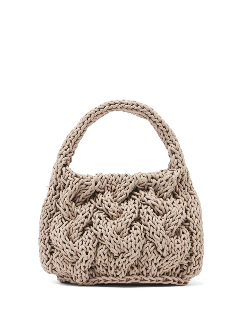 JW Anderson Kleine kabelgebreide shopper Beige