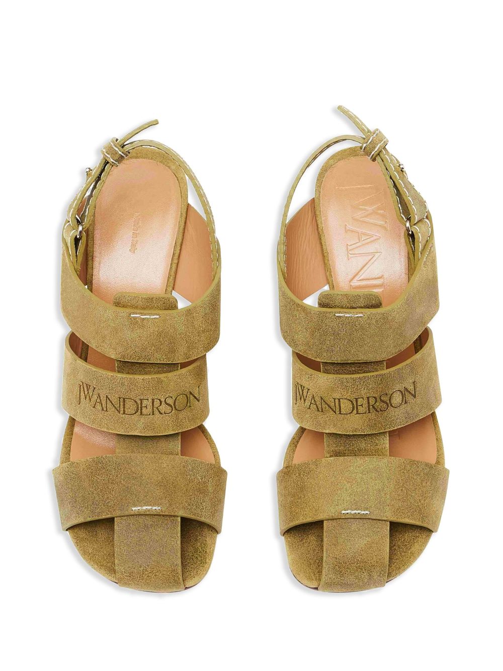 JW Anderson suede heeled sandals Green