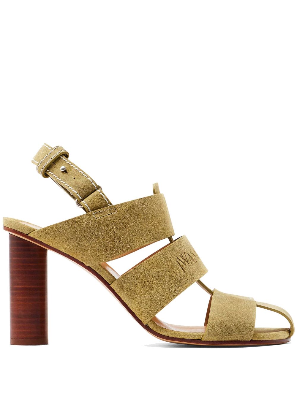 JW Anderson suede heeled sandals Green