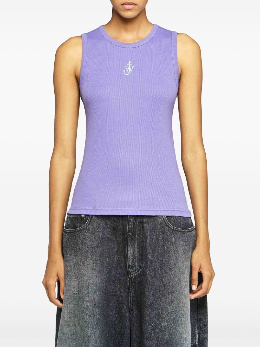 JW Anderson logo-embroidered top Women