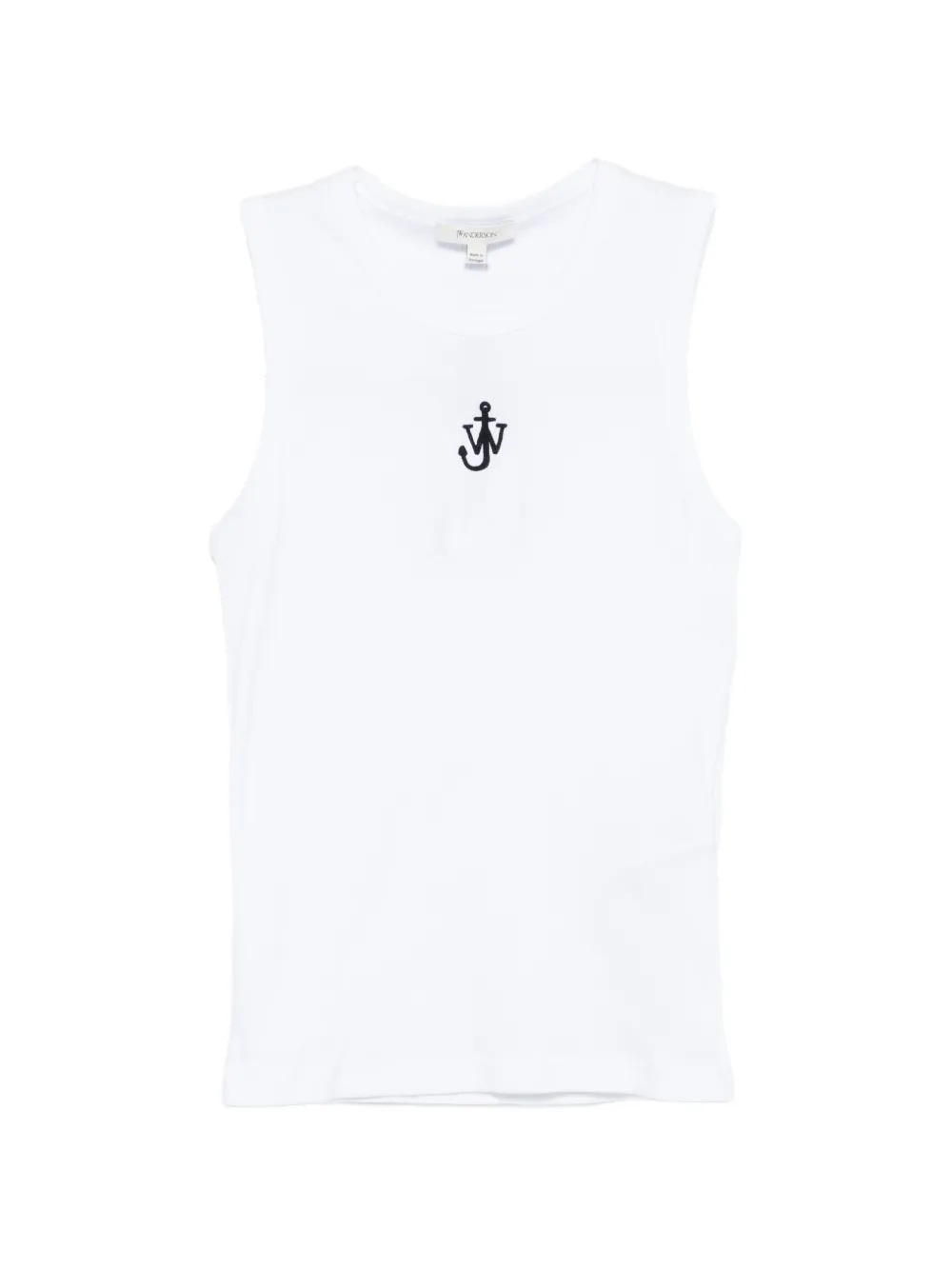 JW Anderson Anchor-embroidered top - Bianco