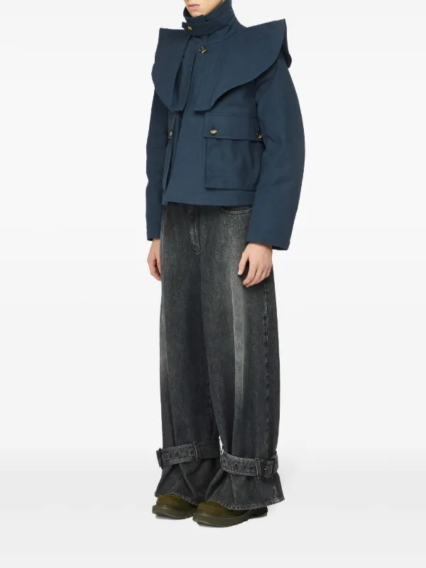 JW Anderson oversized-collar Jacket | Blue | FARFETCH