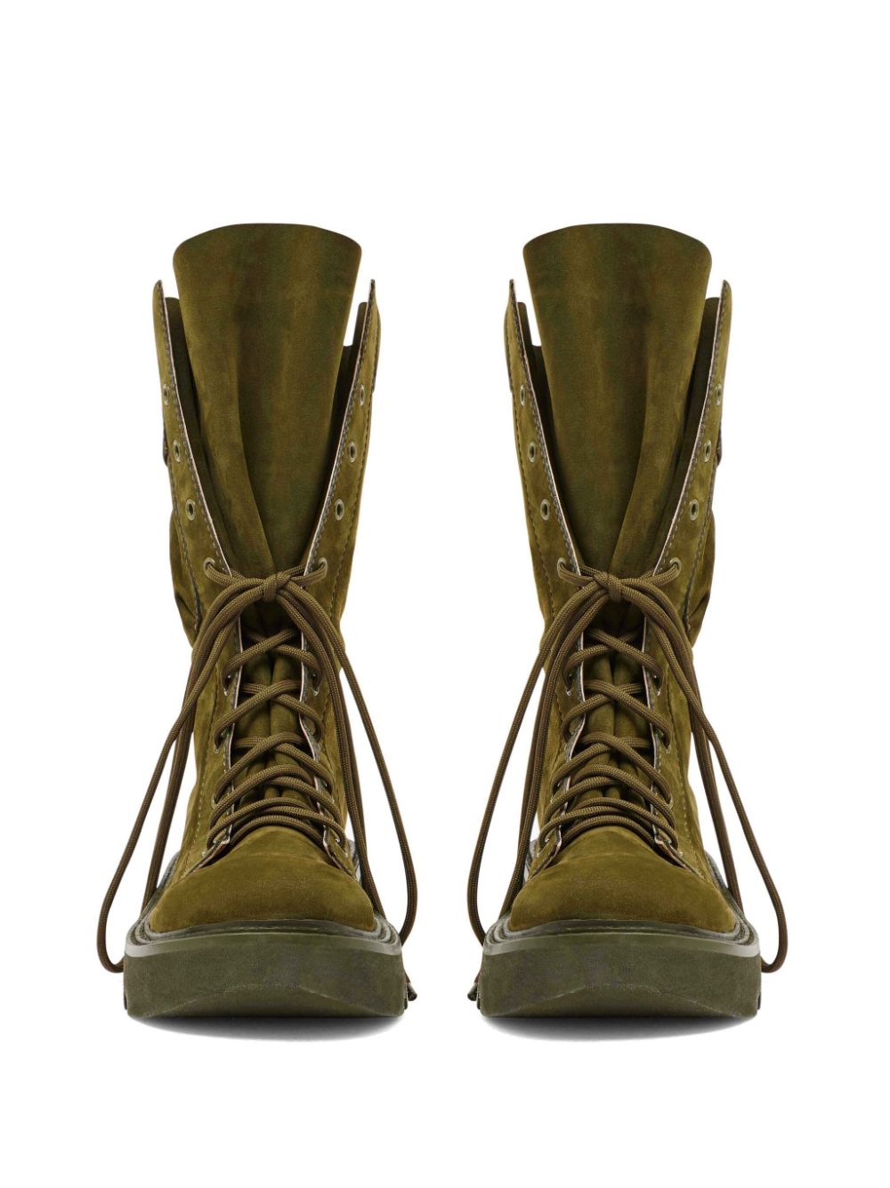 JW Anderson combat leather boots Green