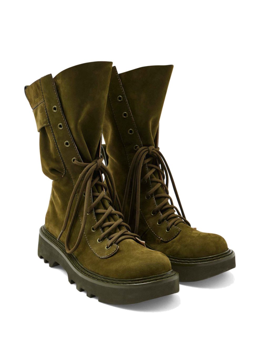 JW Anderson combat leather boots - Groen