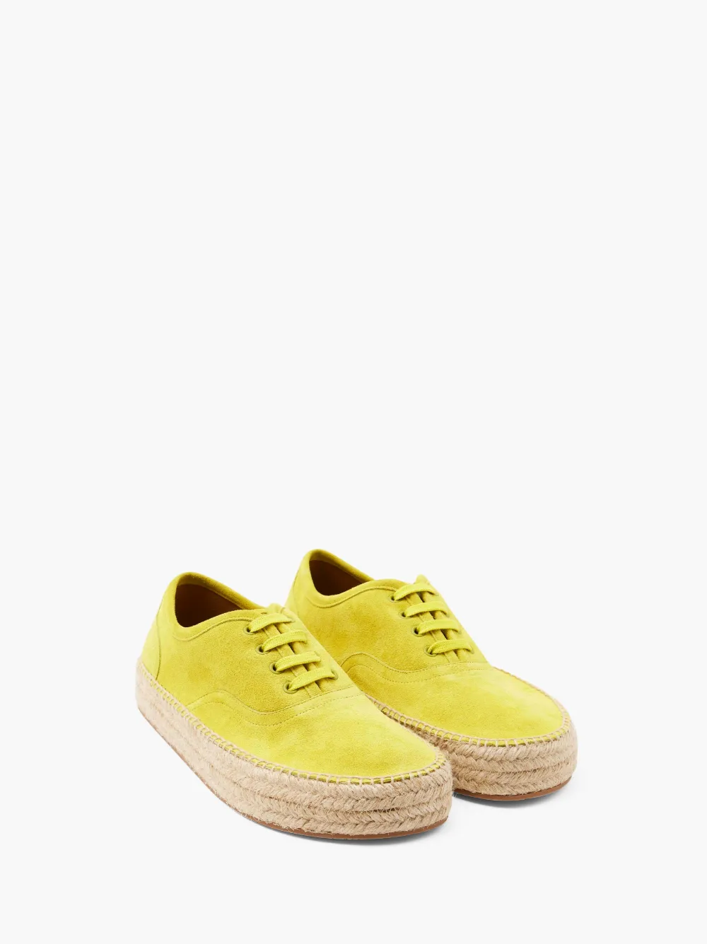 JW ANDERSON JW ANDERSON SUEDE LACE-FRONT PLATFORM ESPADRILLES