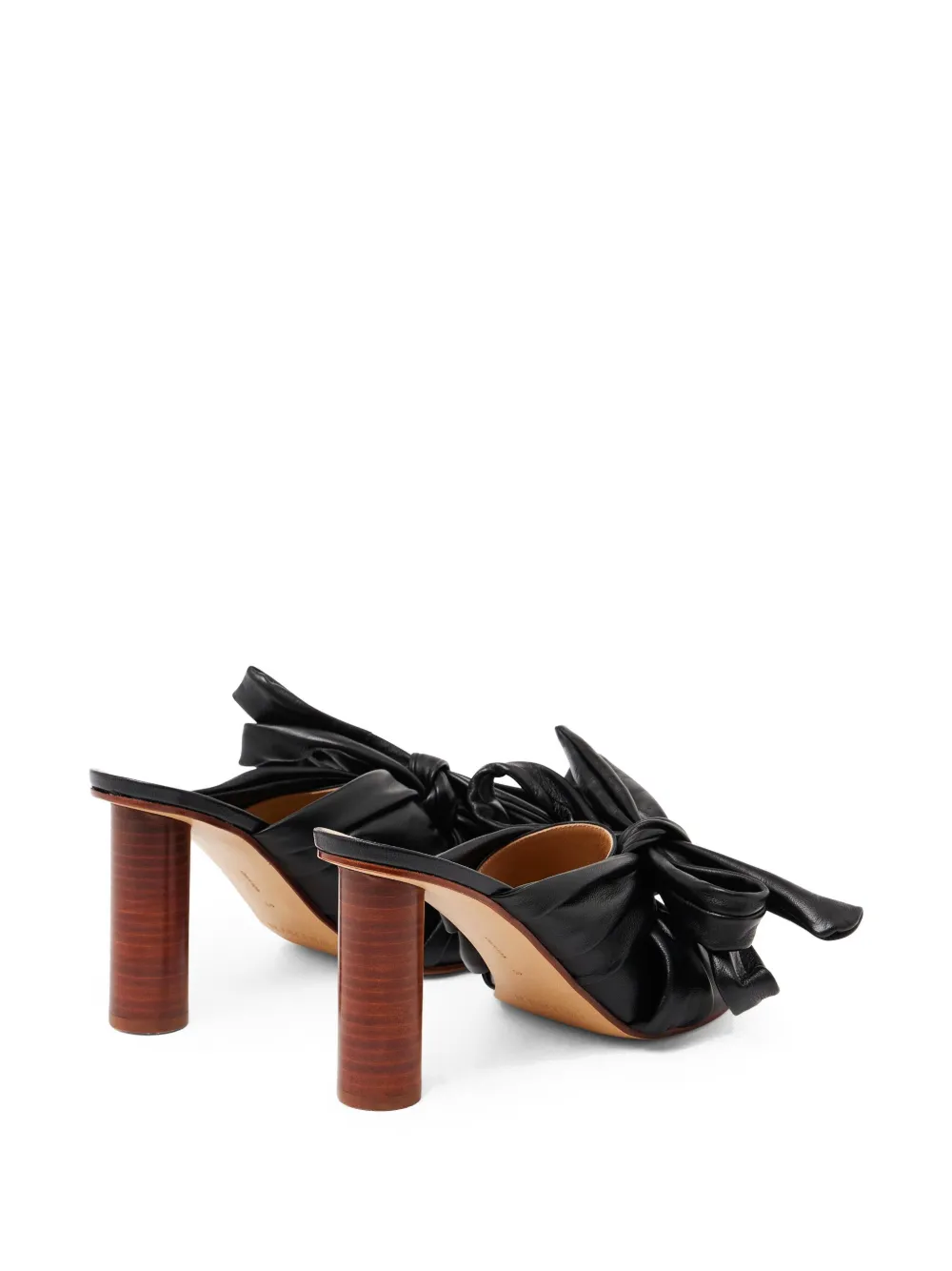 JW Anderson 95mm bow mules Black