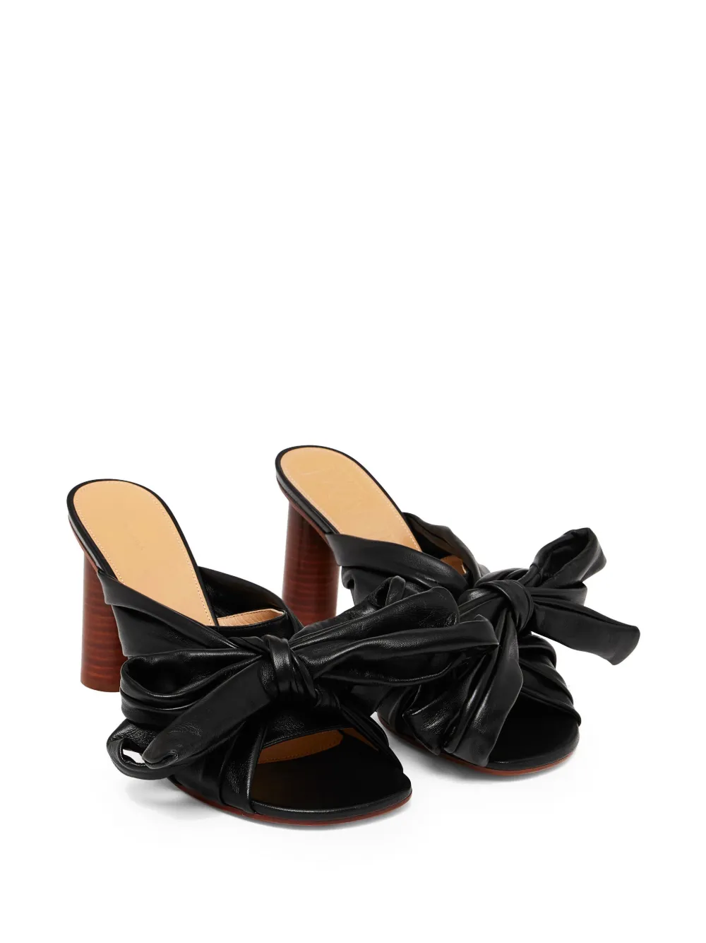 JW Anderson 95 mm muiltjes met strik - Zwart