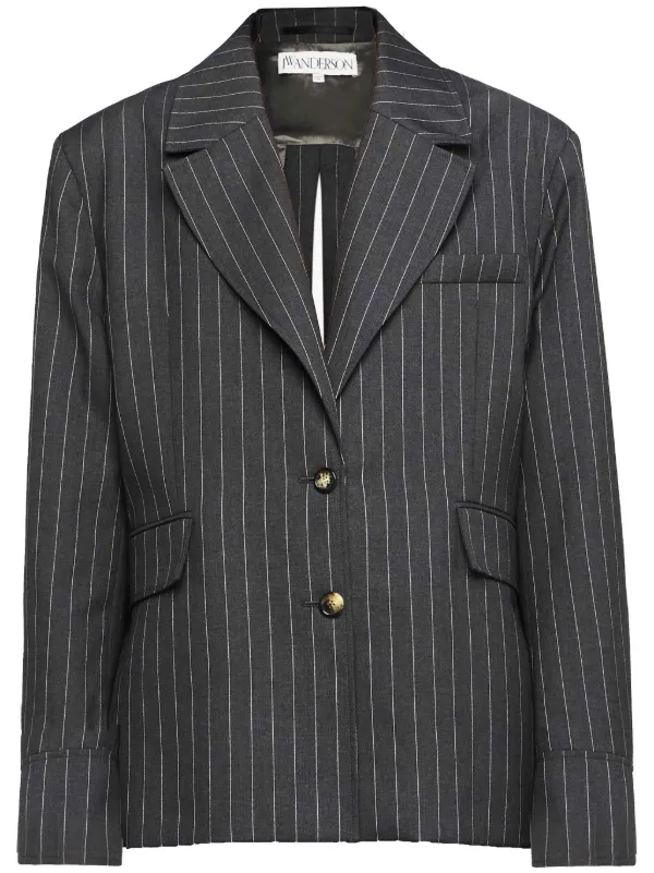 JW Anderson Blazer Con Espalda Abierta | Gris | FARFETCH ES