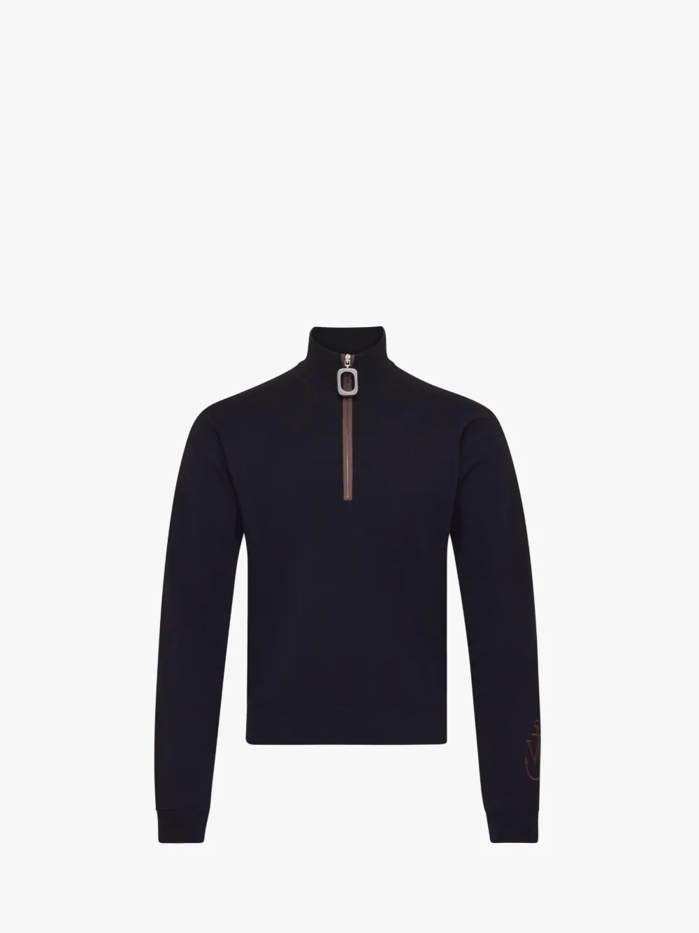 Jw Anderson Half Zipper Sweatshirt In Black