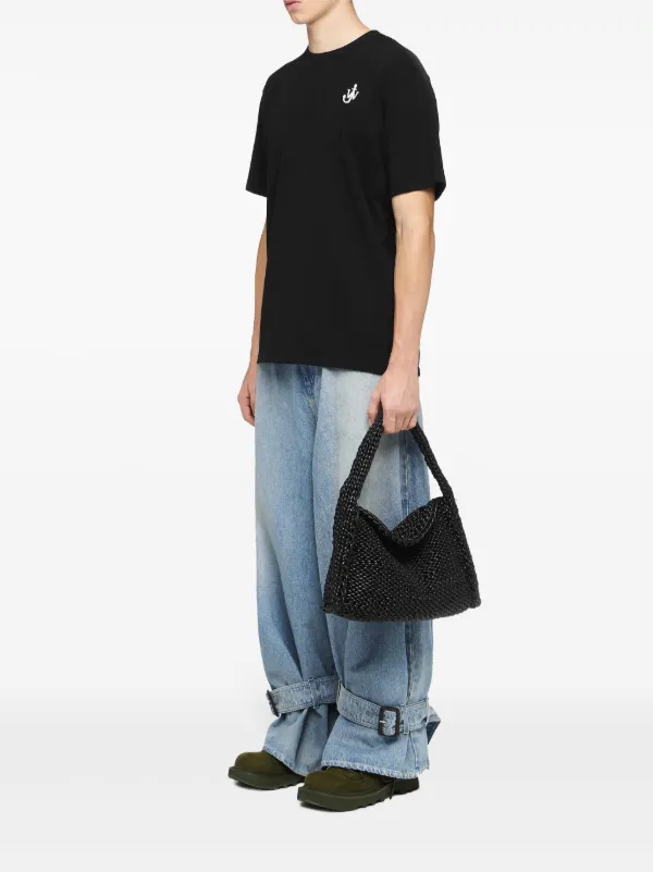 JW Anderson アンカーエンブロイダリー Tシャツ | ブラック | FARFETCH JP