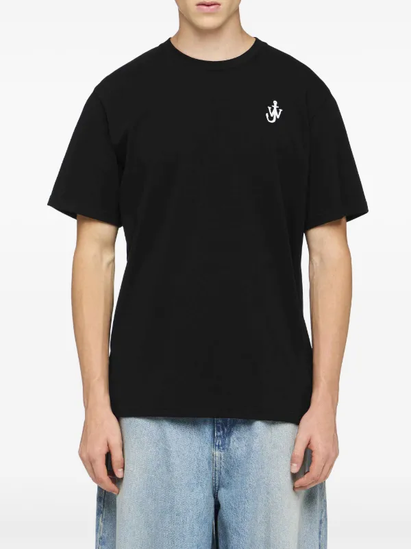 JW Anderson アンカーエンブロイダリー Tシャツ | ブラック | FARFETCH JP