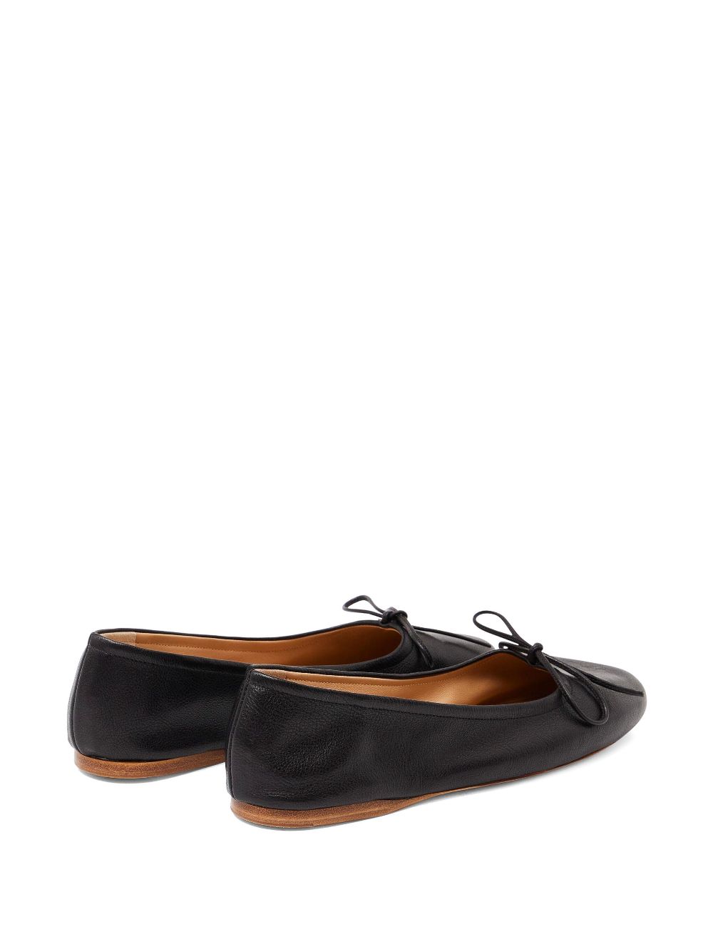 JW Anderson round-toe leather ballerina shoes Black