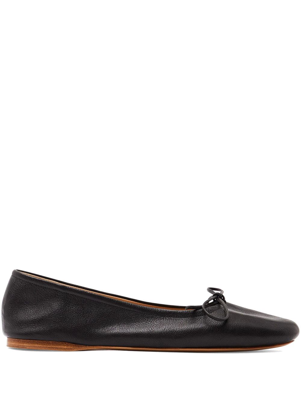 JW Anderson round-toe leather ballerina shoes - Black