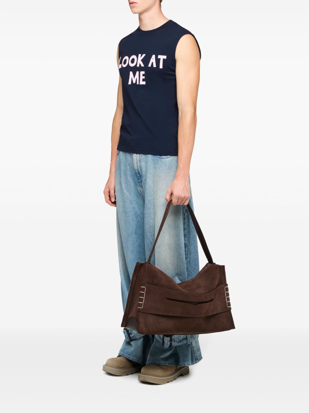 JW Anderson Tanktop met tekst - Blauw