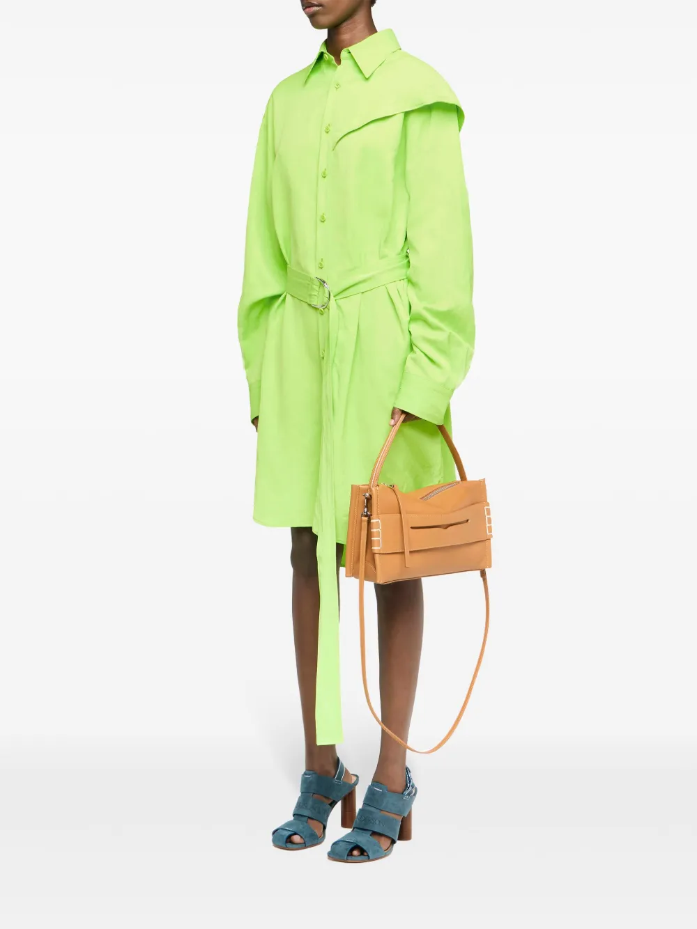 JW Anderson Blousejurk met cape - Groen