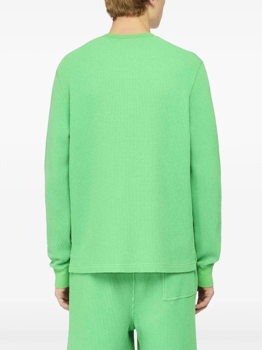 JW Anderson Katoenen trui met wafelpatroon Groen