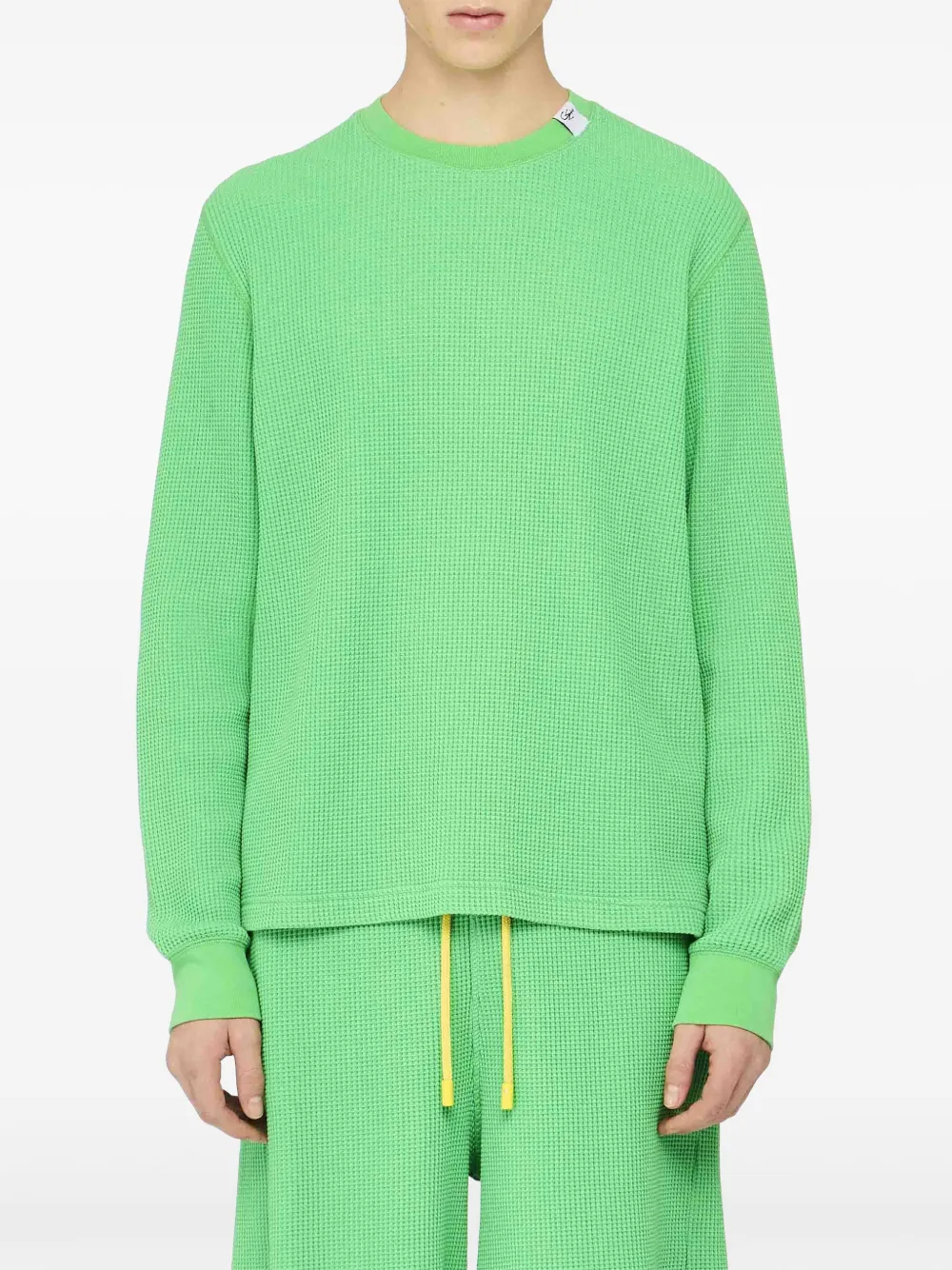 JW Anderson Katoenen trui met wafelpatroon Groen