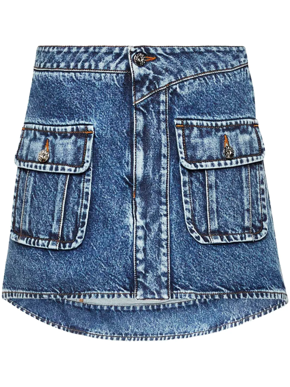 JW Anderson curved mini skirt - Blue