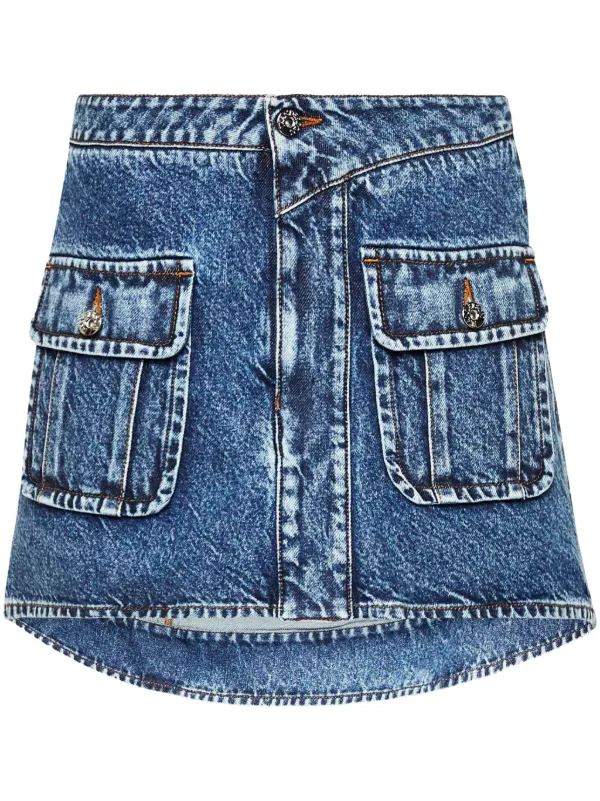 JW Anderson カーブ ミニスカート | ブルー | FARFETCH JP