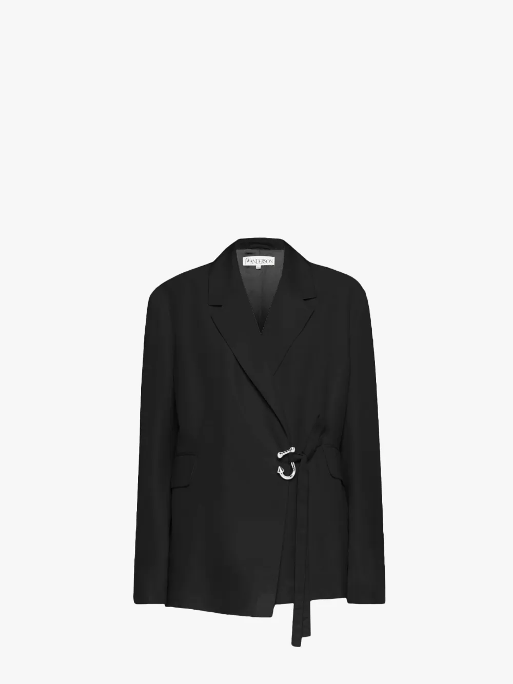Jw Anderson Relaxed Fit Tailored Wrap Blazer In Black | ModeSens