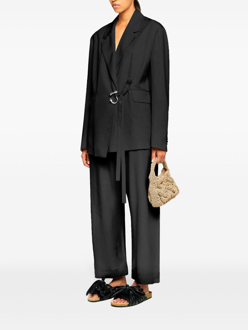 JW Anderson wrap-design blazer - Zwart