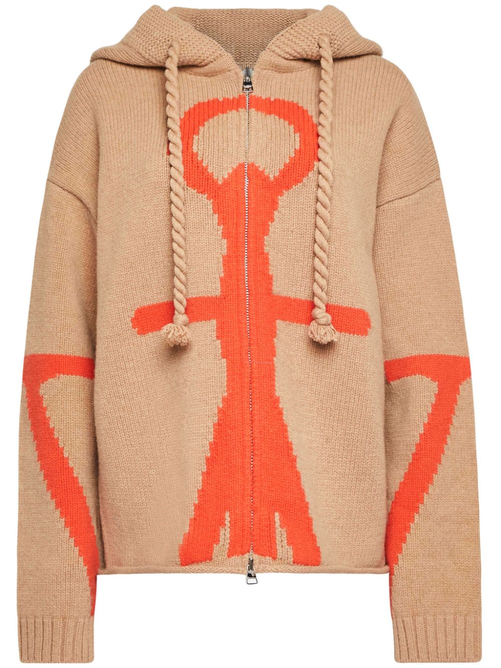 JW Anderson Hoodie met anker logo Beige