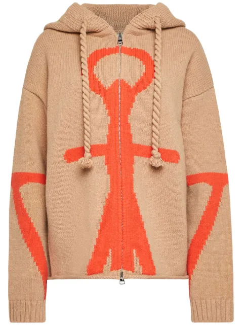 JW Anderson anchor logo knit hoodie