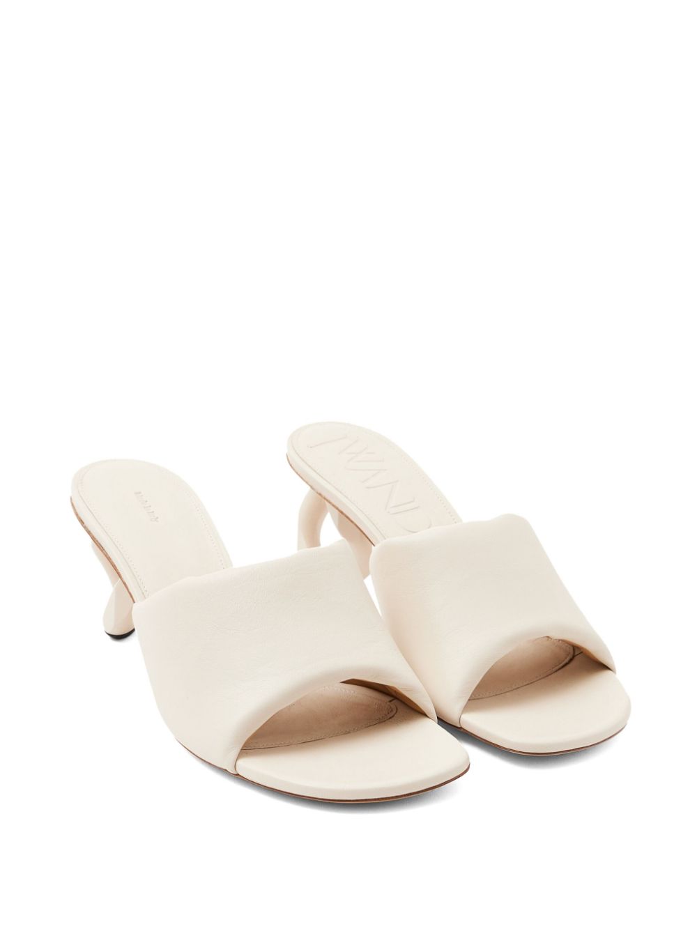 JW Anderson 80mm chain-heel leather mules - White