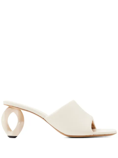 JW Anderson sandales en cuir à talon chaîne 80 mm