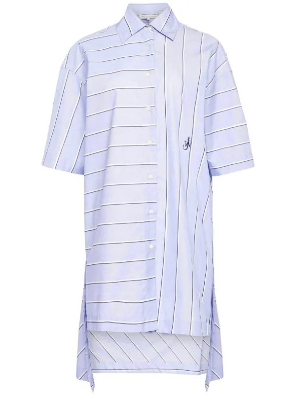 JW Anderson High-low Hem Shirt Dress in Blue