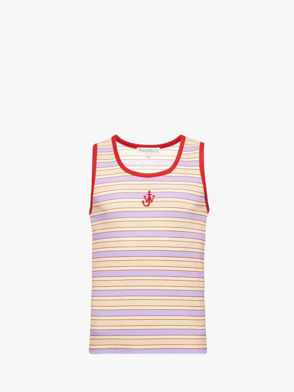 Jw Anderson J. W. Anderson Multicolored Striped Sleeveless Tank Top In Pink
