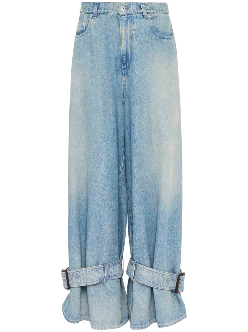 buckled cuff jeans