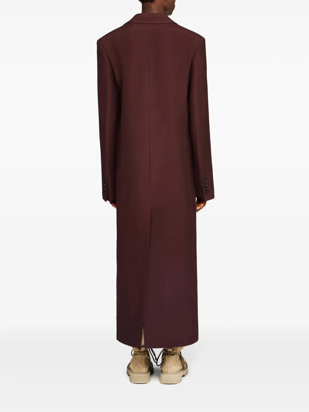 JW Anderson Lange jas met zakdoek detail Rood