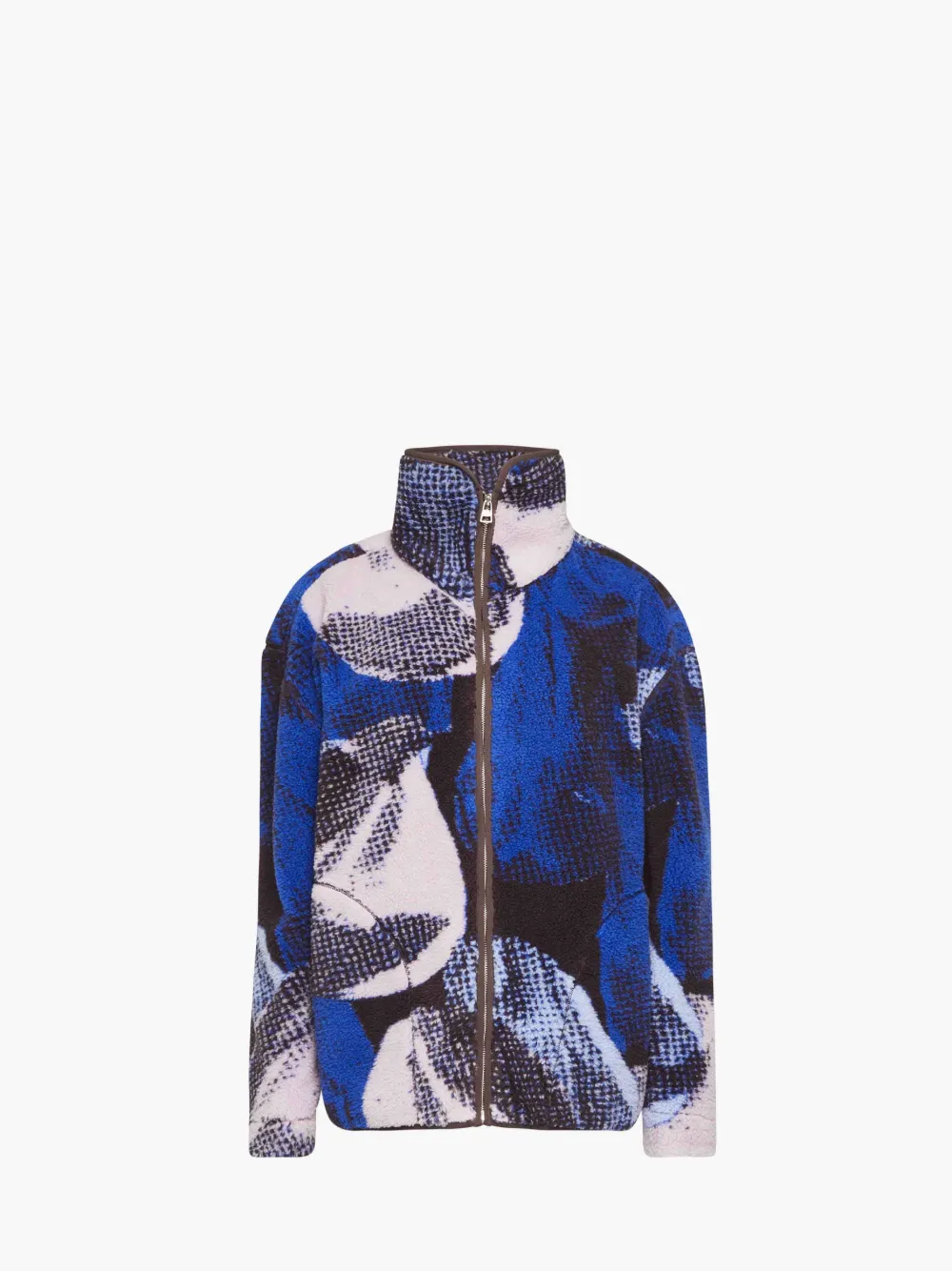 Jw Anderson Printed Zip Front Jacket In Blue