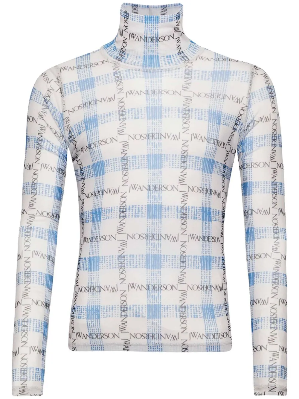 logo grid-print T-shirt