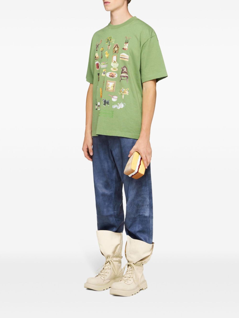 JW Anderson Diorama T-shirt - Groen