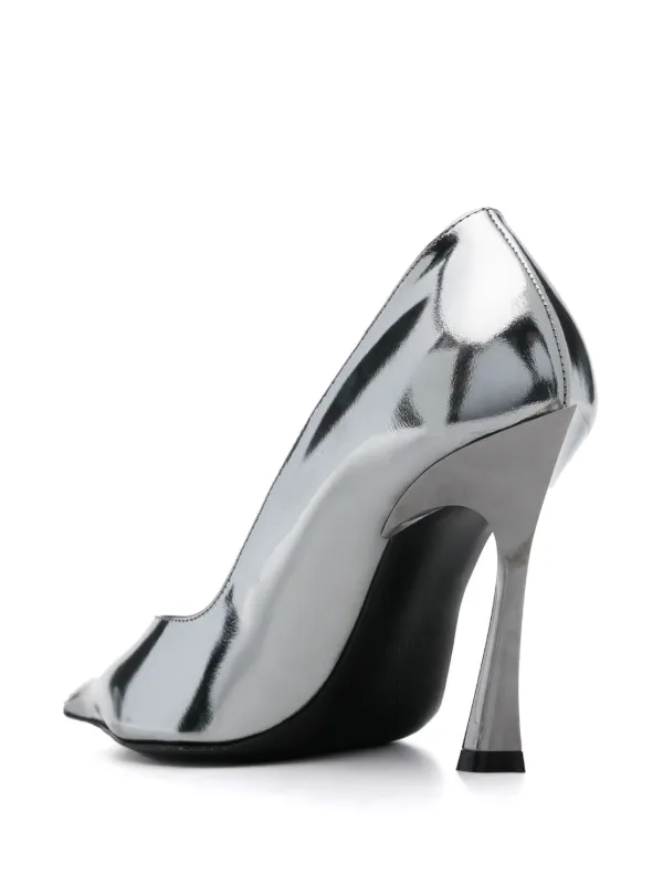 Mugler 95mm Classic Fang Pumps | Silver | FARFETCH