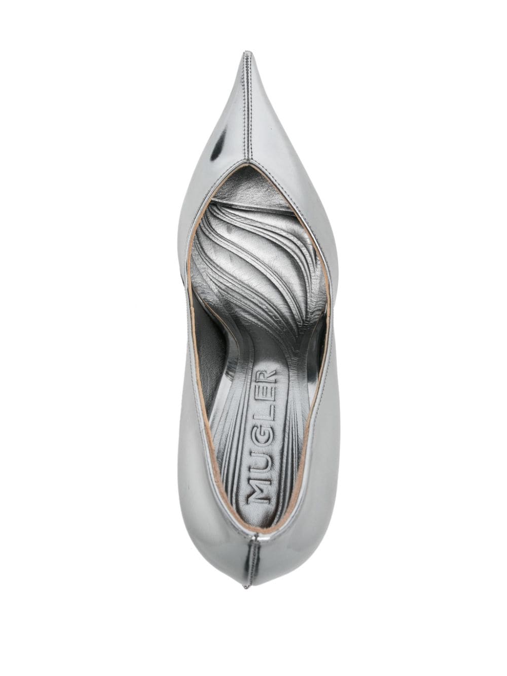 Shop Mugler 95mm Classic Fang Pumps In Silber