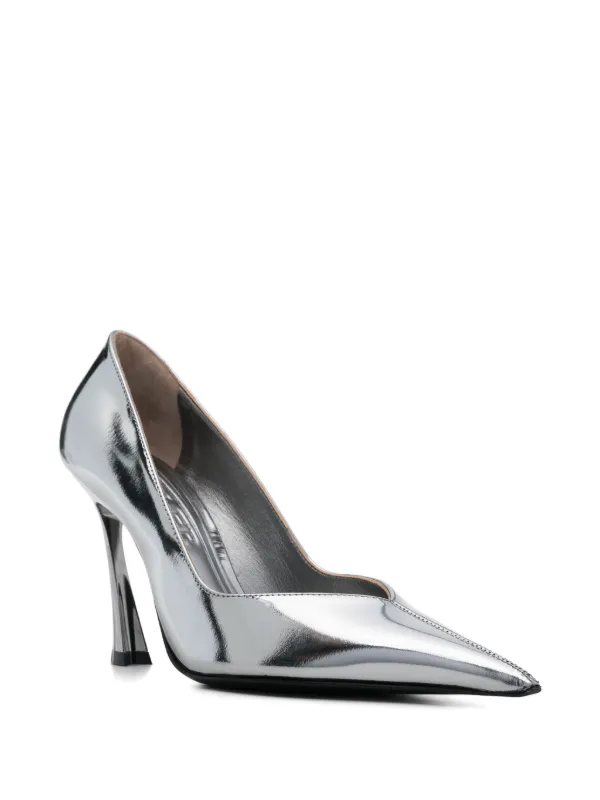 Mugler 95mm Classic Fang Pumps | Silver | FARFETCH